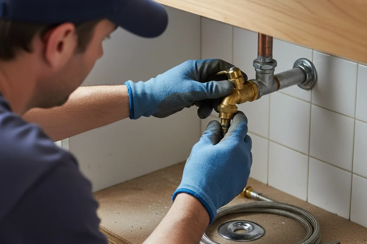 Shutoff valve and fitting work during Well Pump Repair in Fond Du Lac